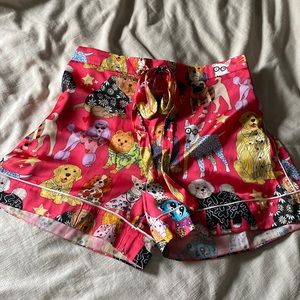 NWT Karen Mabon Dogs Pajama Shorts ONLY size L